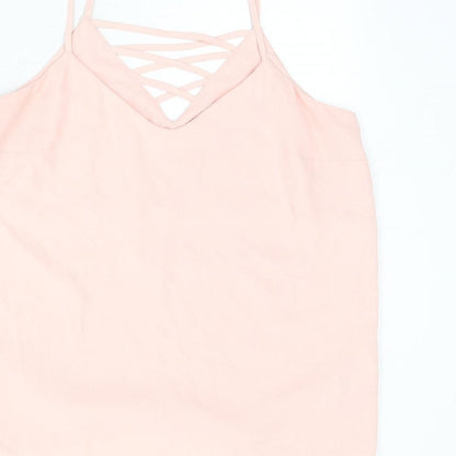 Womens UK Size 10 New Look Pink Camisole Tank