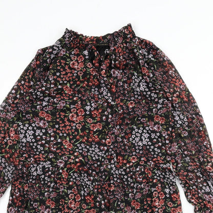 Mystical Threads Womens Multicoloured Fair Isle Polyester Fit & Flare Size S Round Neck Tie