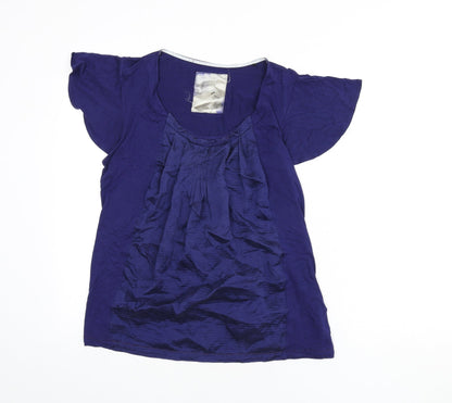 Womens UK Size 14 Betty Jackson Blue Basic Blouse