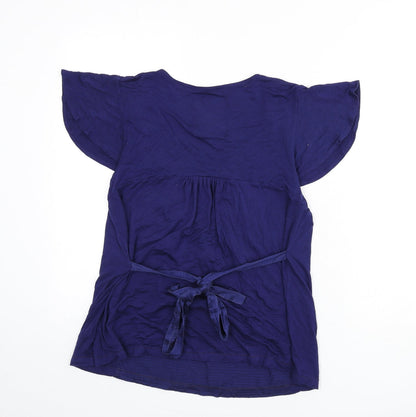 Womens UK Size 14 Betty Jackson Blue Basic Blouse
