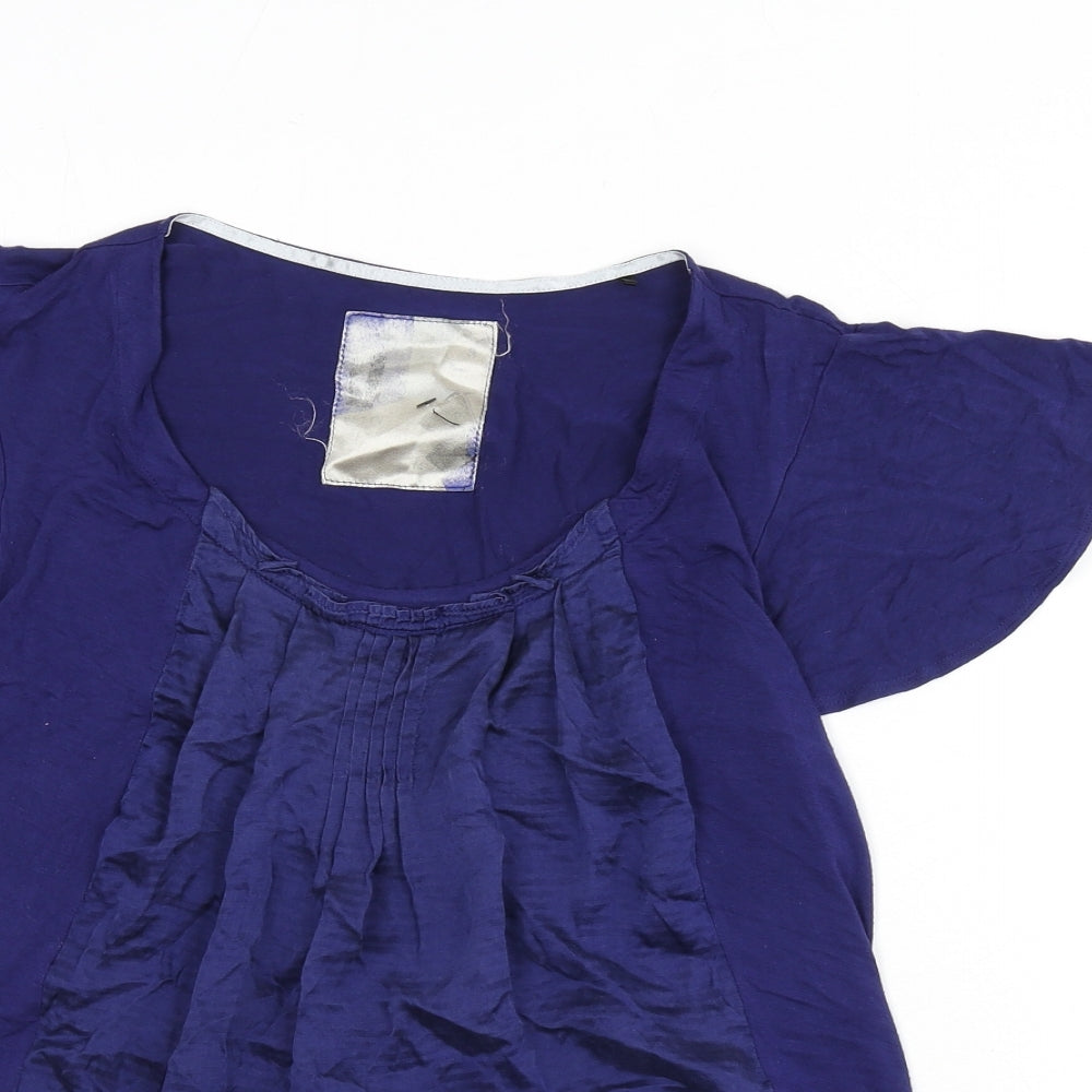 Womens UK Size 14 Betty Jackson Blue Basic Blouse