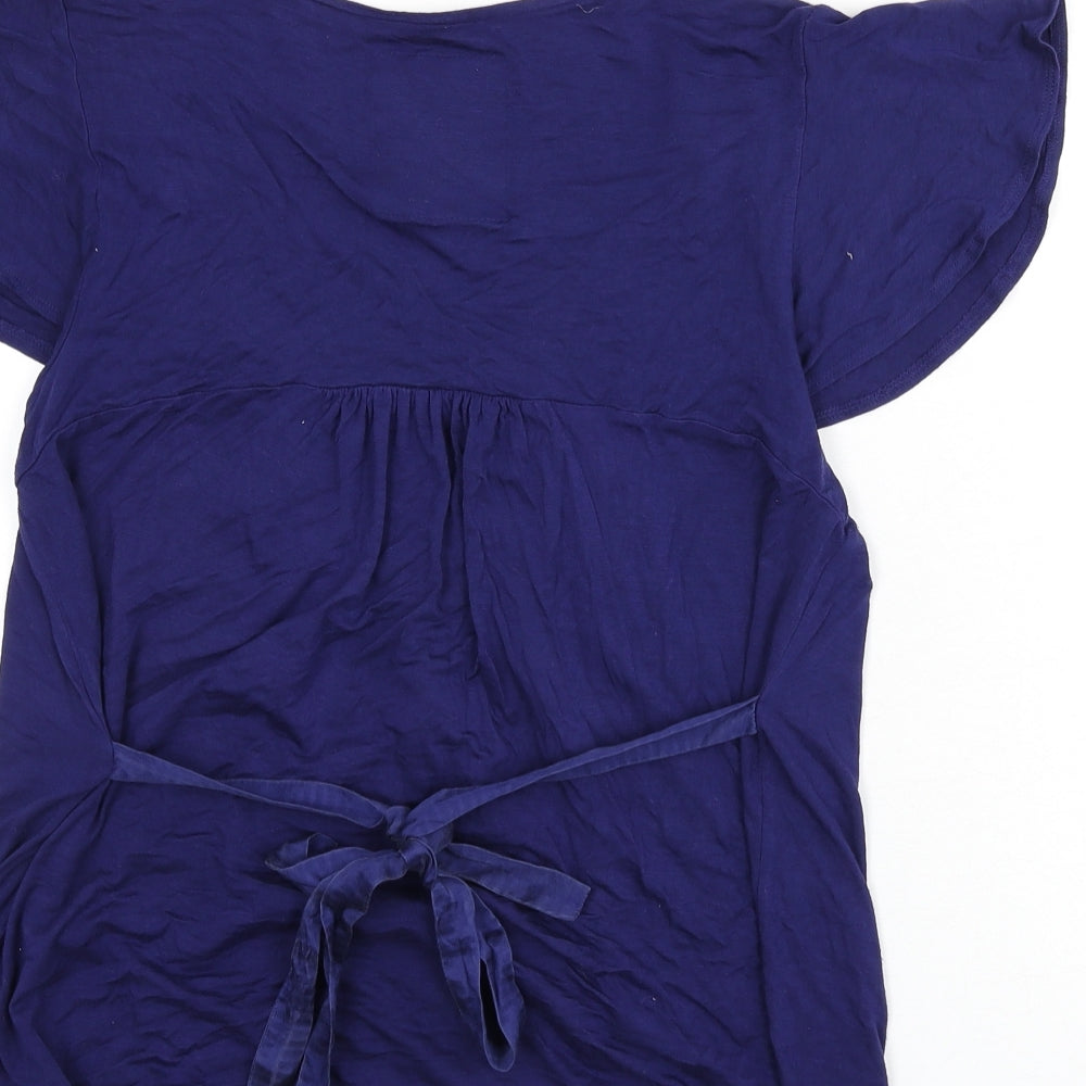 Womens UK Size 14 Betty Jackson Blue Basic Blouse