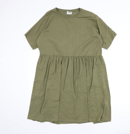 Noisy may Womens Green Cotton A-Line Size S Round Neck Pullover