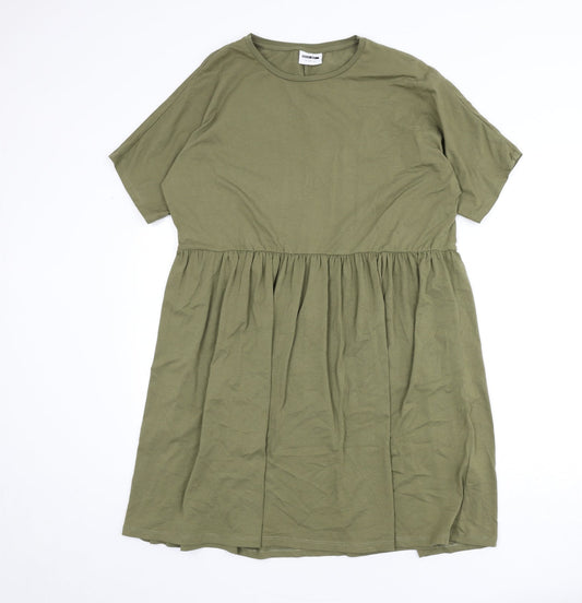 Noisy may Womens Green Cotton A-Line Size S Round Neck Pullover