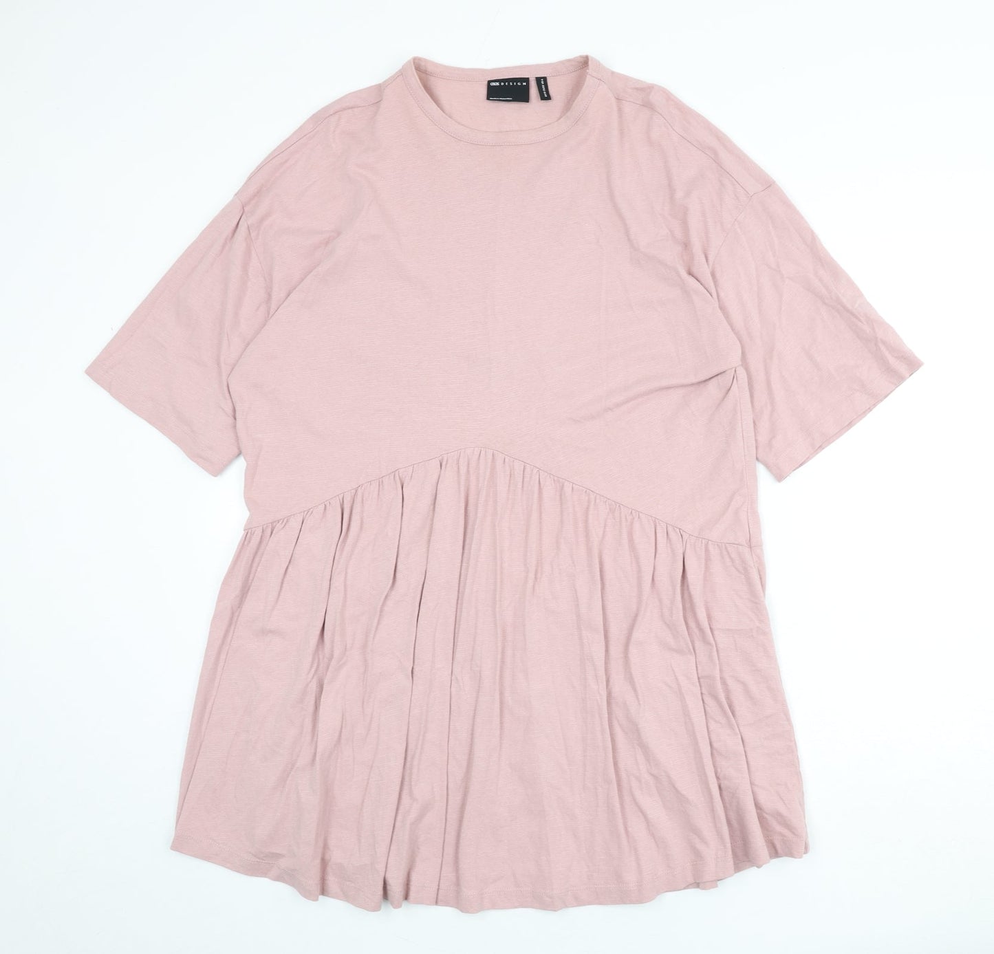 ASOS Womens Pink 100% Cotton A-Line Size 10 Round Neck Pullover