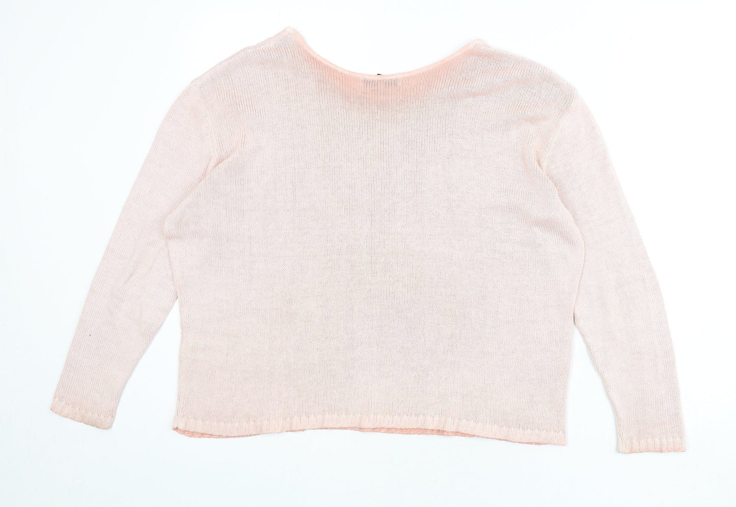 Womens UK Size S Sandwich Pink Pullover Jumper