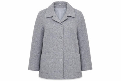Littlewoods Womens Grey Overcoat Coat Size 14 Button