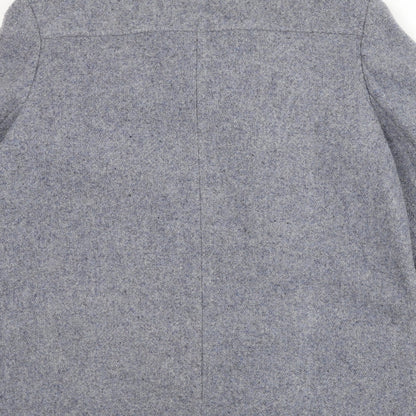 Littlewoods Womens Grey Overcoat Coat Size 14 Button