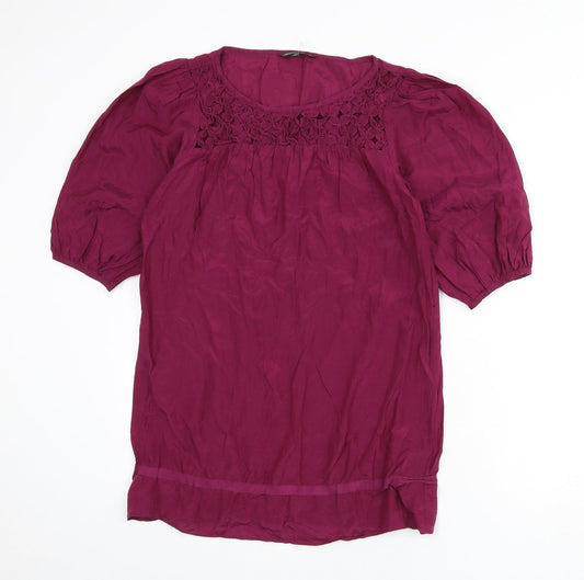 Womens UK Size 10 Limited Edition Purple Tunic Blouse