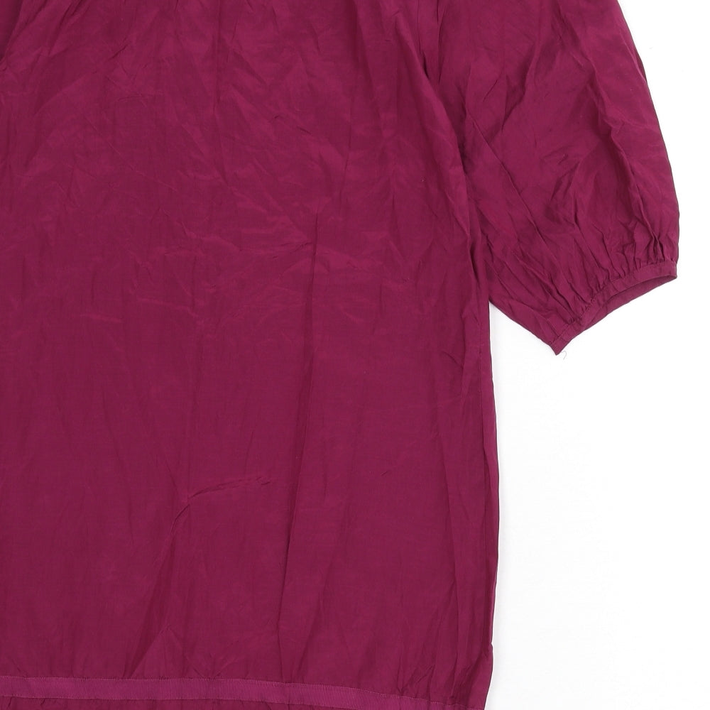 Womens UK Size 10 Limited Edition Purple Tunic Blouse