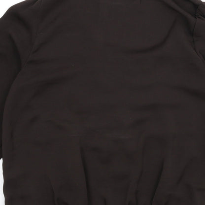 Womens UK Size S Zara Brown Basic Blouse