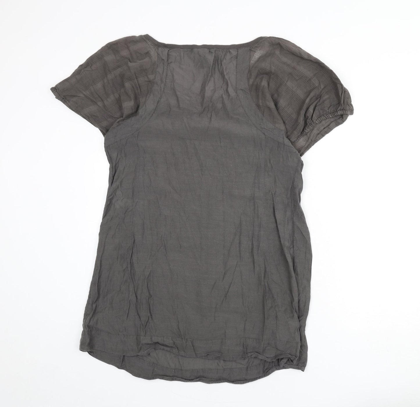 Womens UK Size M H&M Grey Tunic Blouse