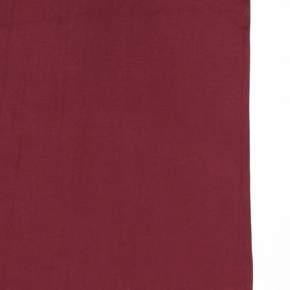 Marks and Spencer Womens Red Viscose Maxi Size 10 Boat Neck Pullover - Lace Sleeves