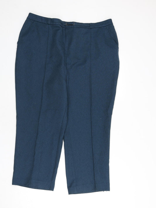 Womens UK Size 22 EWM Regular Fit  Blue Trousers