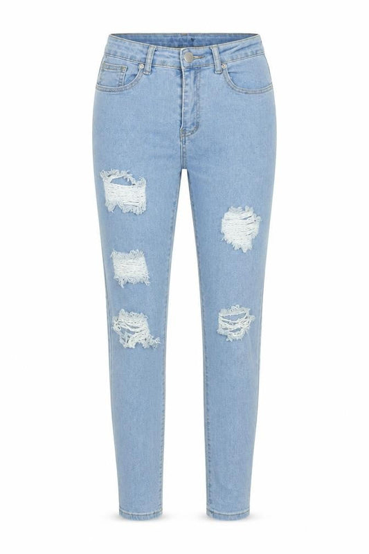 Womens UK Size 8 Boohoo Regular Fit Skinny Blue Jeans