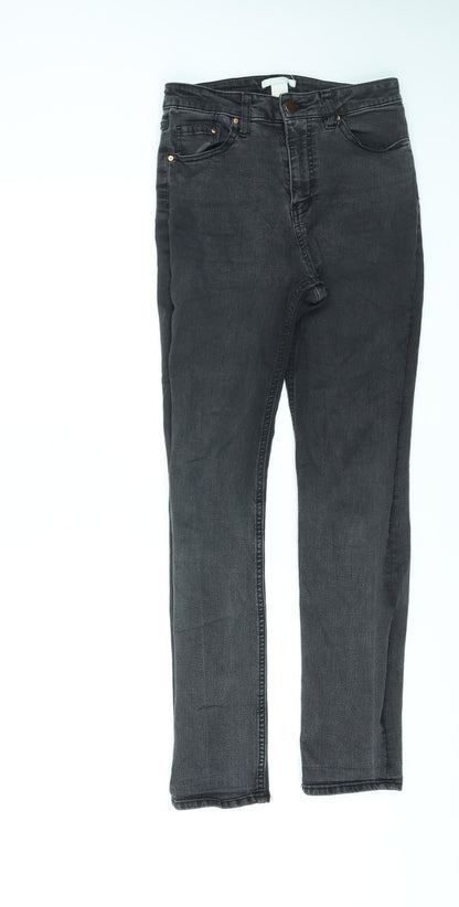 Womens UK Size 10 H&M Regular Fit Skinny Black Jeans
