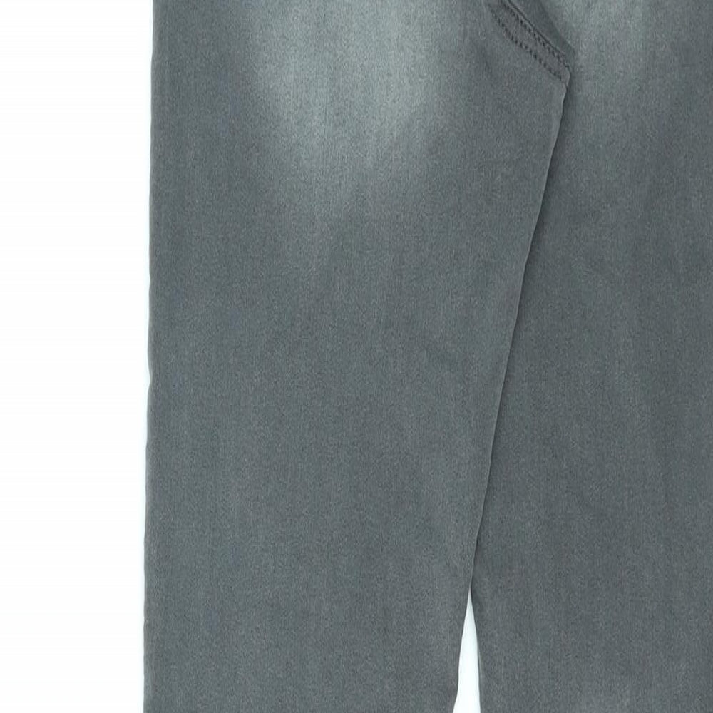 F&F Womens Grey Cotton Skinny Jeans Size 8 L27 in Regular
