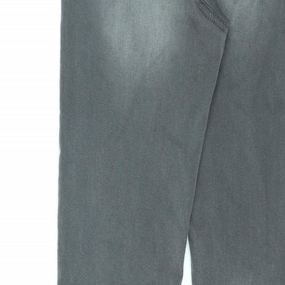 F&F Womens Grey Cotton Skinny Jeans Size 8 L27 in Regular