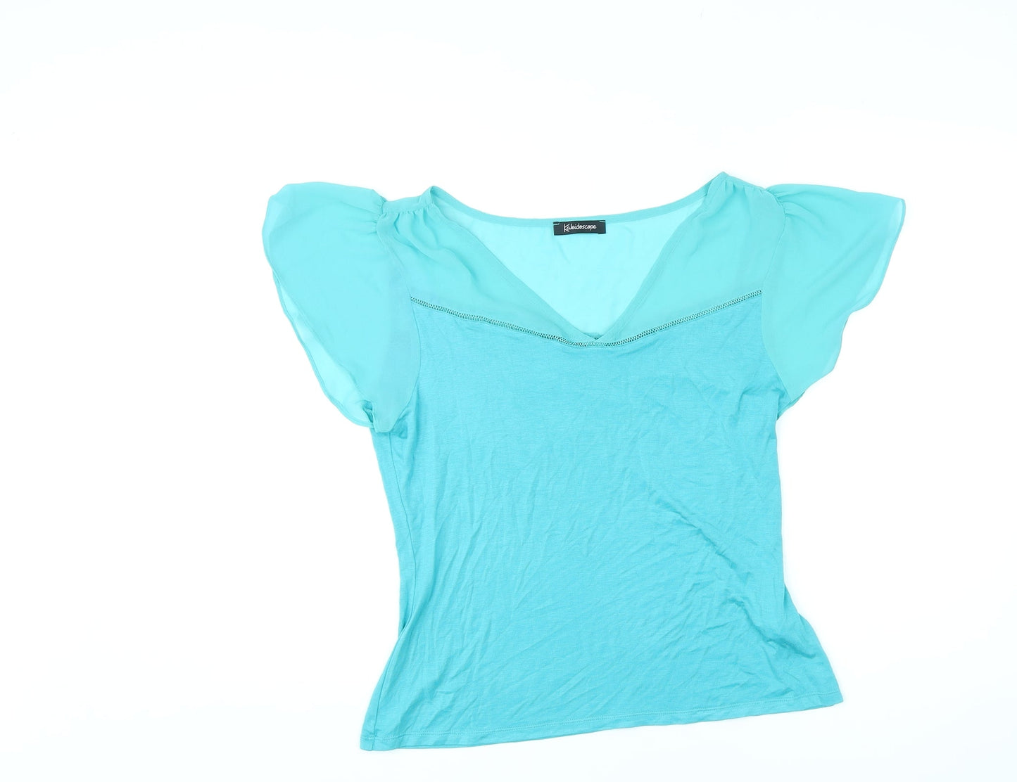 Womens UK Size 14 Kaleidoscope Blue Basic Blouse