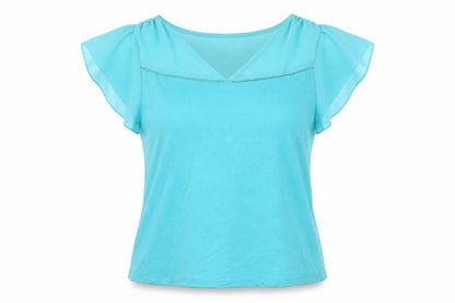 Womens UK Size 14 Kaleidoscope Blue Basic Blouse