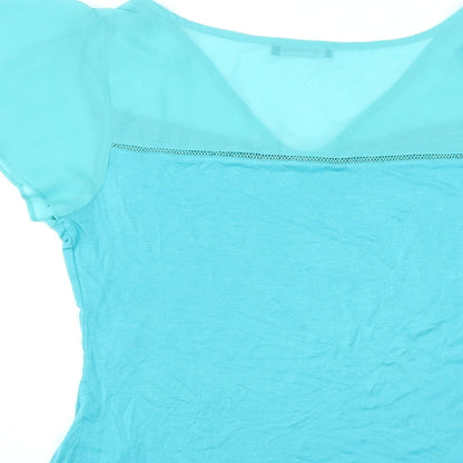 Womens UK Size 14 Kaleidoscope Blue Basic Blouse