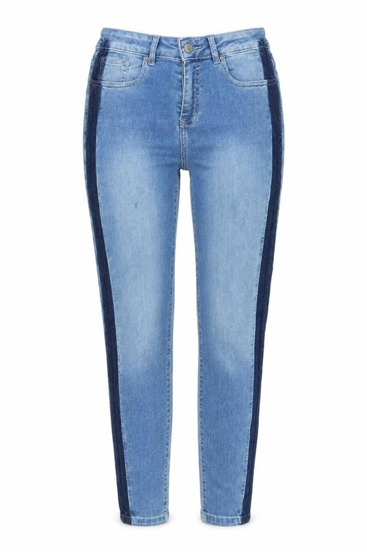 Maison Clinqcent Womens Blue Cotton Skinny Jeans Size 12 L27 in Regular Zip