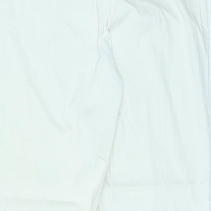 Pomodoro Womens White Viscose Trousers Size 18 L26 in Regular