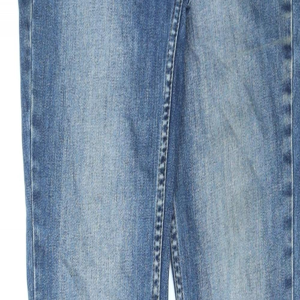 Jackpot Womens Blue Cotton Straight Jeans Size 6 L31 in Regular Zip