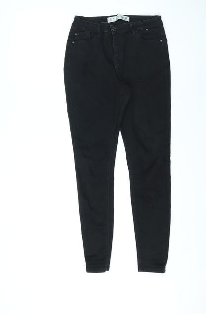 Denim & Co. Womens Black Cotton Skinny Jeans Size 12 L27 in Regular Zip