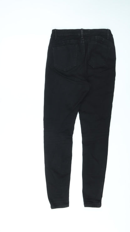 Denim & Co. Womens Black Cotton Skinny Jeans Size 12 L27 in Regular Zip