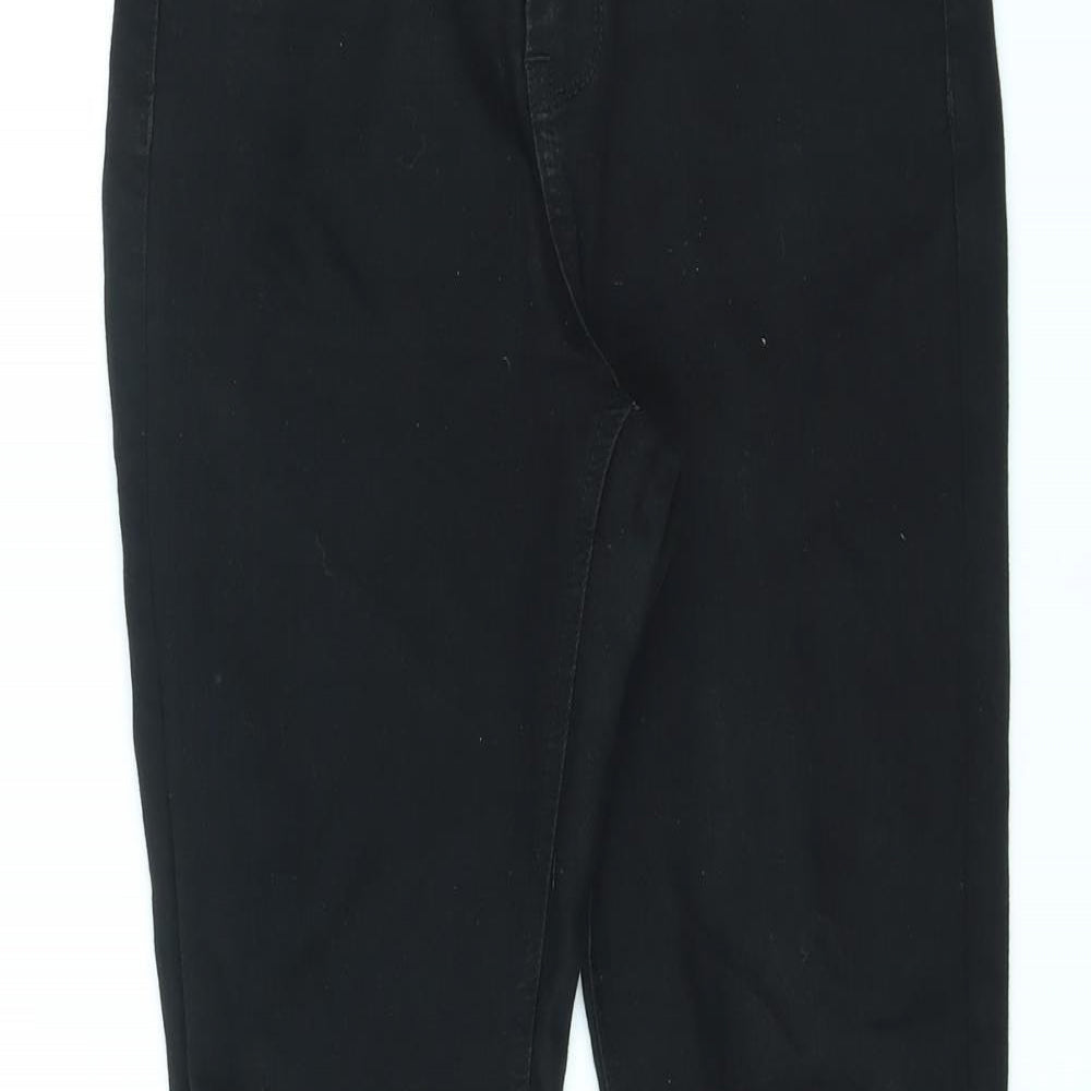 Denim & Co. Womens Black Cotton Skinny Jeans Size 12 L27 in Regular Zip