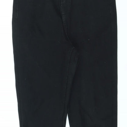 Denim & Co. Womens Black Cotton Skinny Jeans Size 12 L27 in Regular Zip