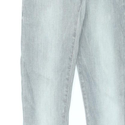 River Island Womens Grey Cotton Skinny Jeans Size 26 L30 in Regular Zip