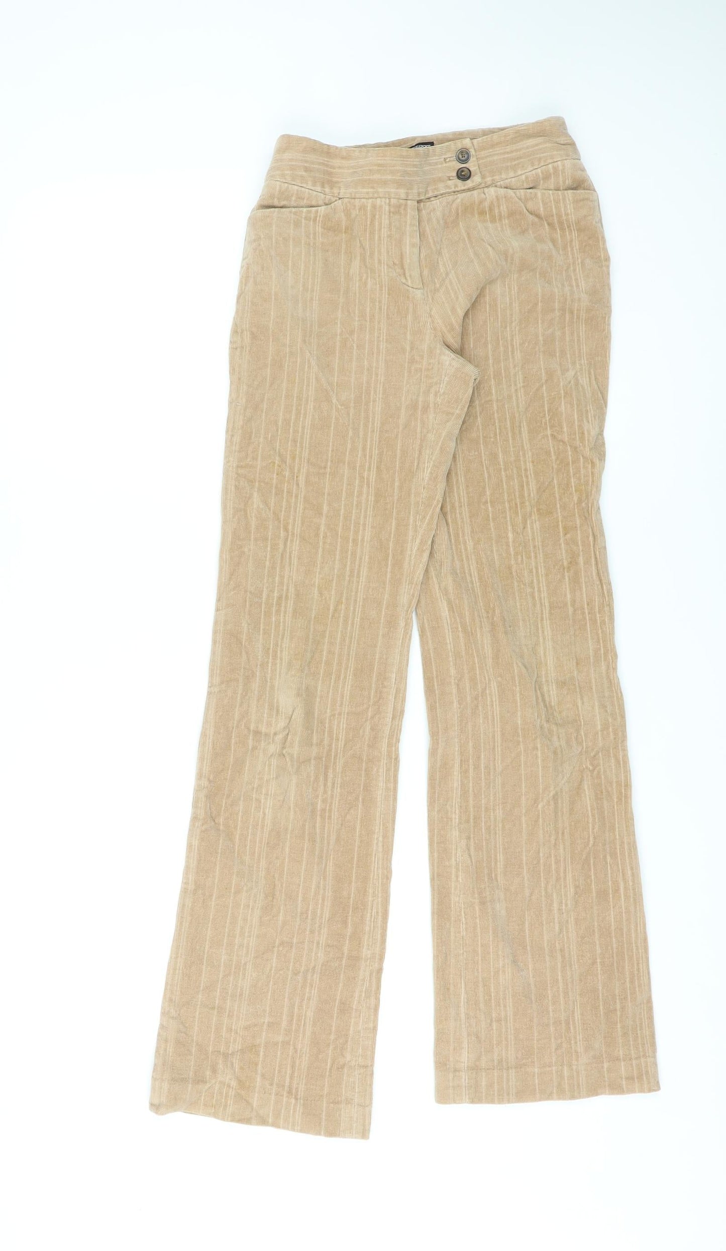 Sprit Womens Beige Polyester Trousers Size 26 in L29 in Regular Zip