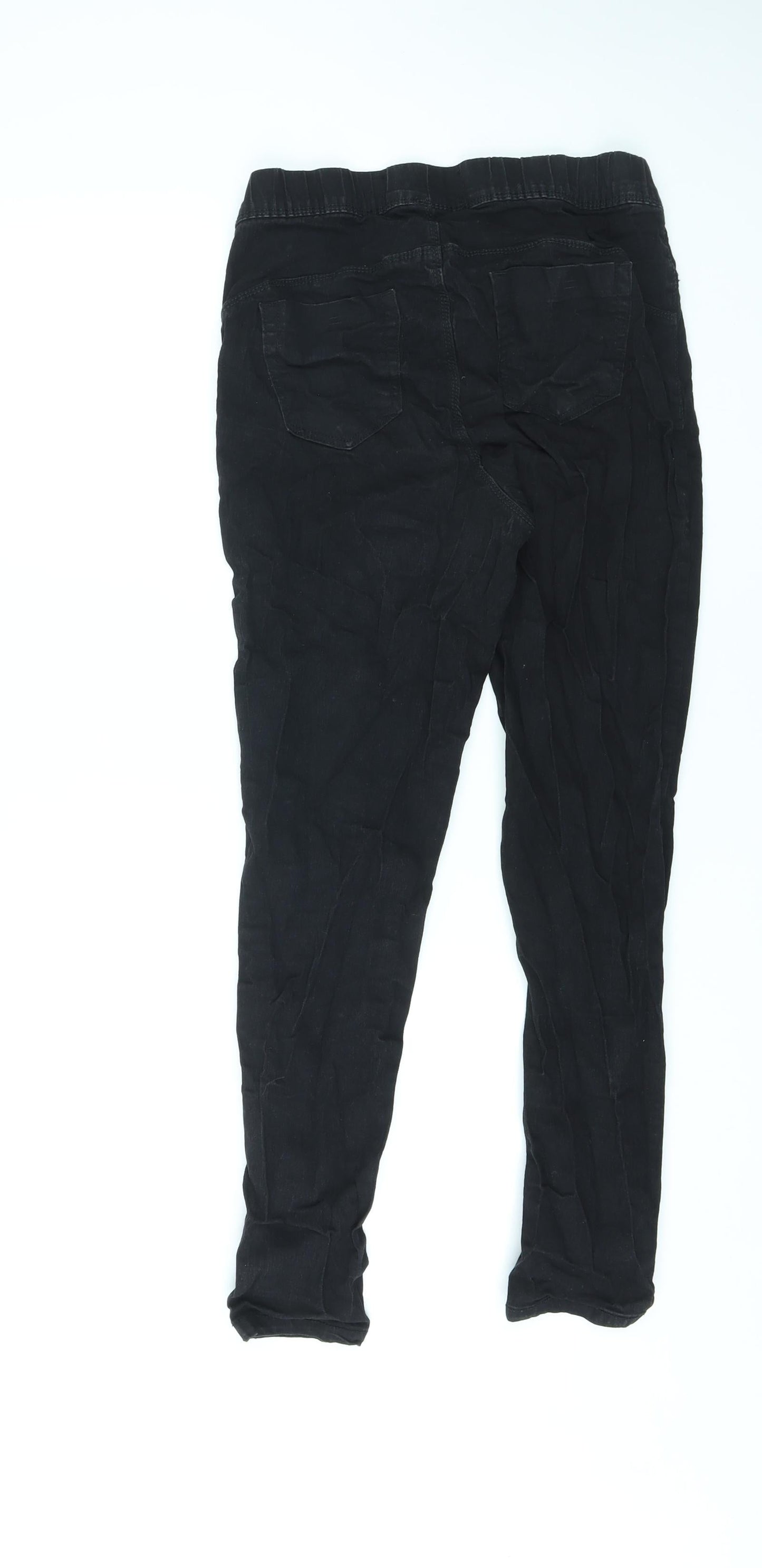 Denim & Co. Womens Black Cotton Jegging Jeans Size 14 L26 in Regular