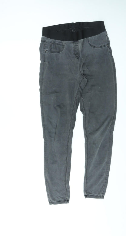 George Womens Grey Cotton Skinny Jeans Size 12 L27 in Regular - Elasticated Waist