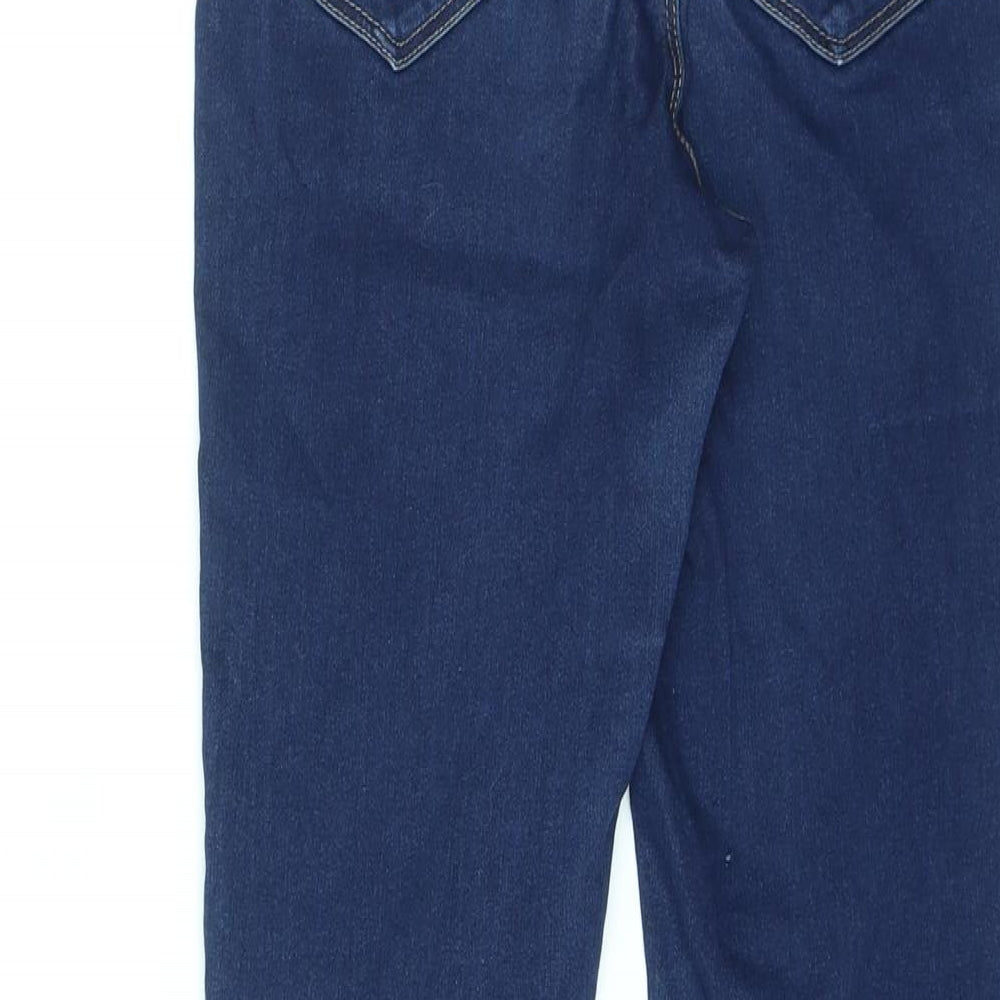 George Womens Blue Cotton Mom Jeans Size 10 L29 in Regular - Elasticated Waist