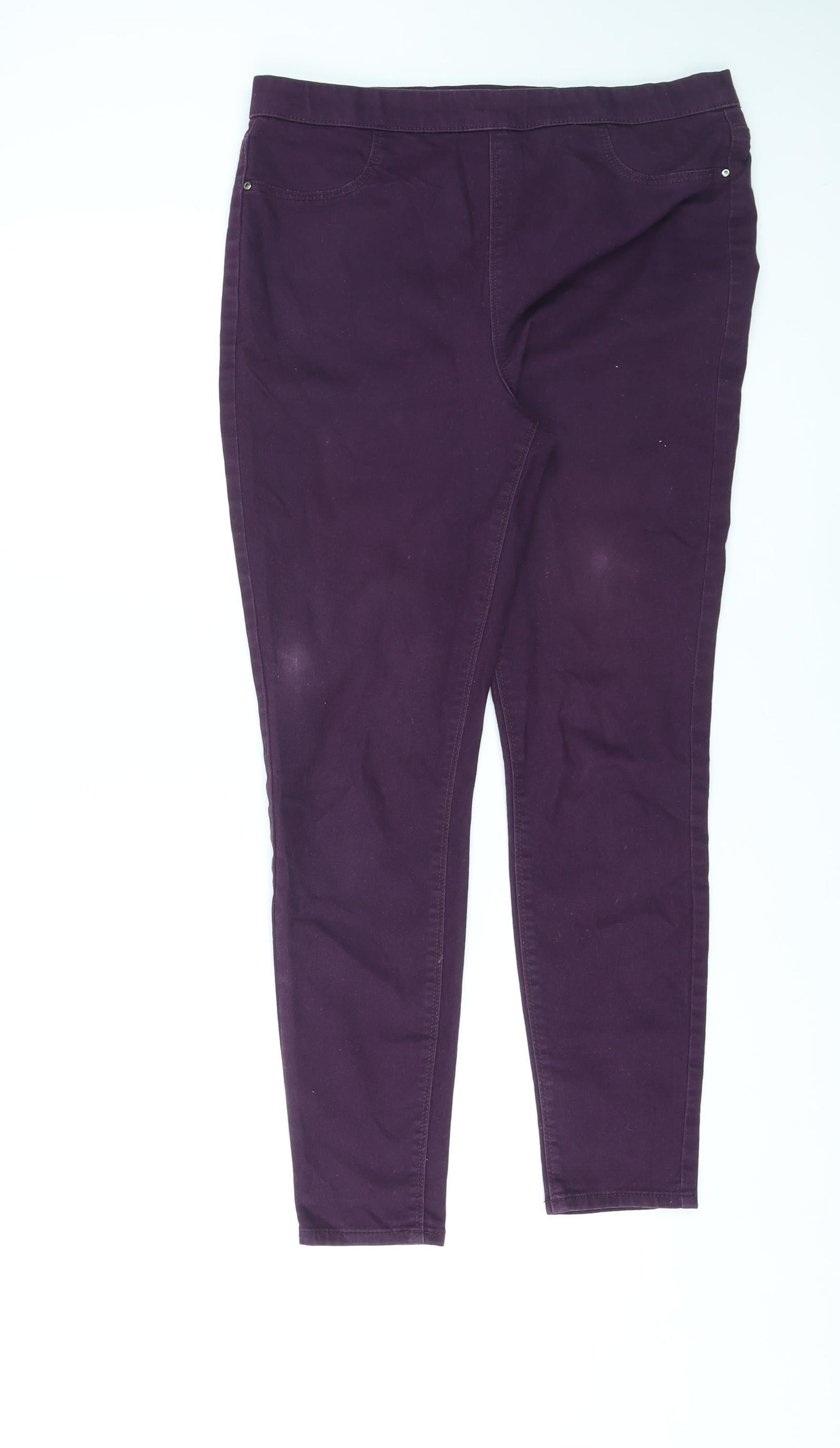 Womens UK Size 14 Denim Regular Fit Skinny Purple Jeans