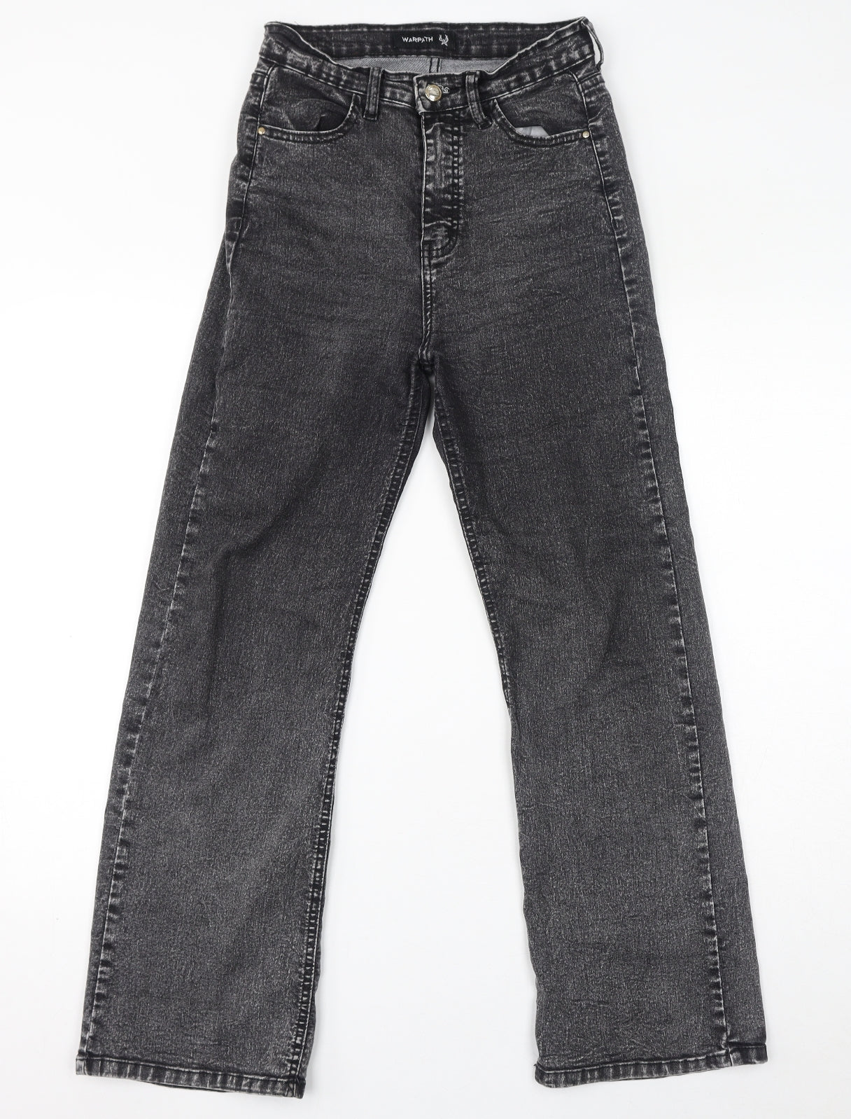 Warpath Womens Black Cotton Straight Jeans Size 27 in L28 in Regular Zip