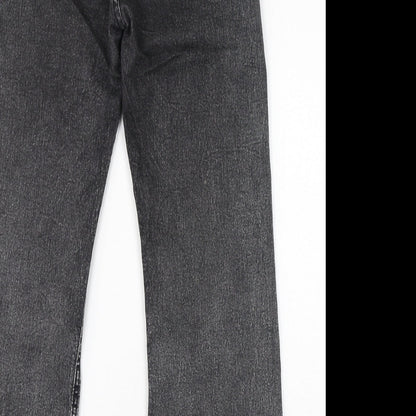 Warpath Womens Black Cotton Straight Jeans Size 27 in L28 in Regular Zip