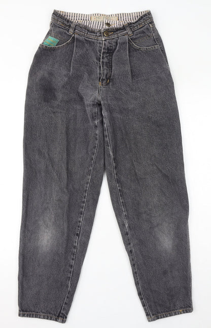 Best Womens Grey Cotton Mom Jeans Size 28 in L30 in Regular Zip