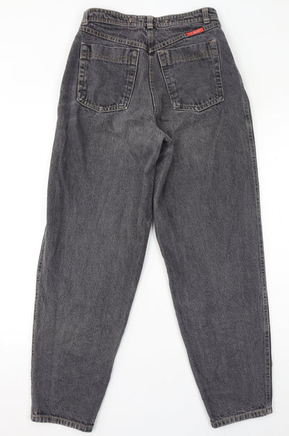Best Womens Grey Cotton Mom Jeans Size 28 in L30 in Regular Zip