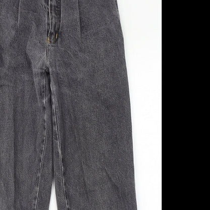 Best Womens Grey Cotton Mom Jeans Size 28 in L30 in Regular Zip