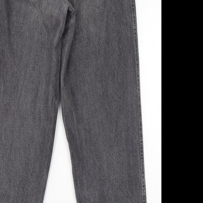 Best Womens Grey Cotton Mom Jeans Size 28 in L30 in Regular Zip