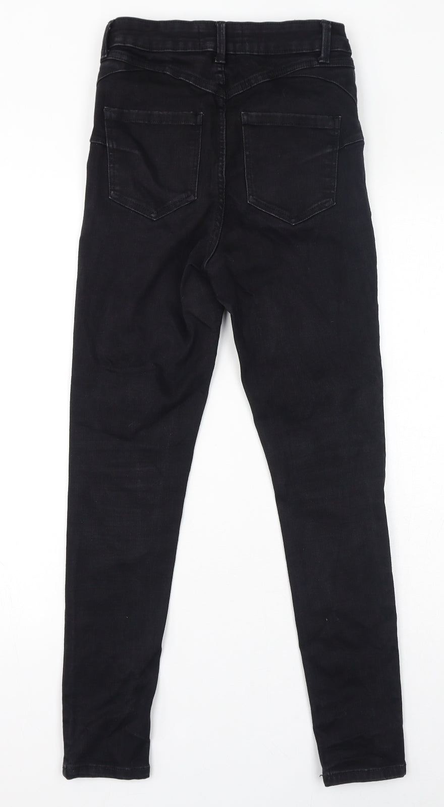 New Look Womens Black Cotton Skinny Jeans Size 8 L27 in Regular Zip