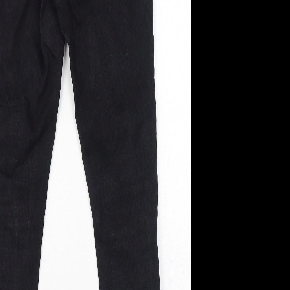 New Look Womens Black Cotton Skinny Jeans Size 8 L27 in Regular Zip