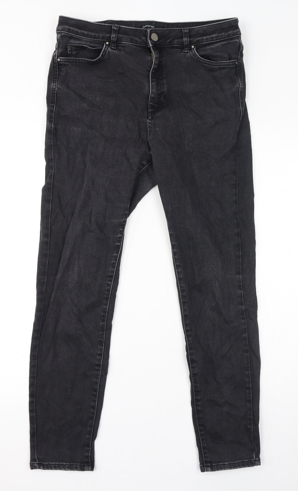 Womens UK Size 14 Marks and Spencer Regular Fit Skinny Grey Jeans