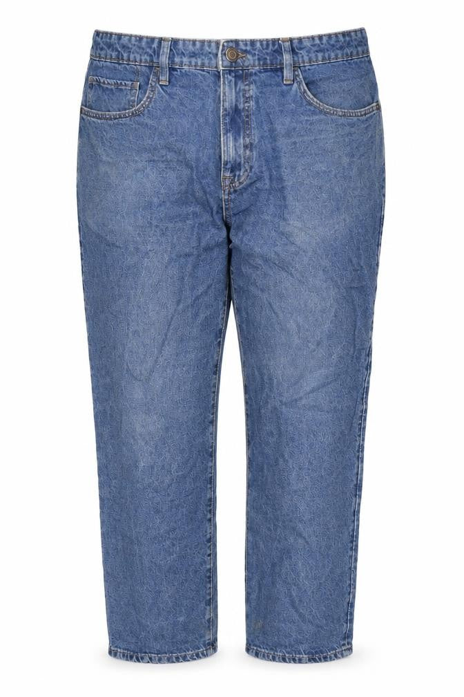 Womens UK Size 38 in Easy Regular Fit Cropped Blue Jeans