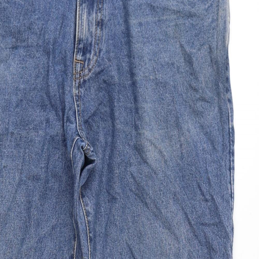 Womens UK Size 38 in Easy Regular Fit Cropped Blue Jeans