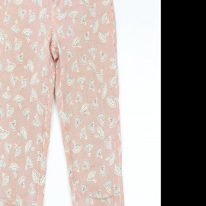 River Island Womens Red Striped Cotton Tapered Jeans Size 8 L30 in Regular Zip - Fans